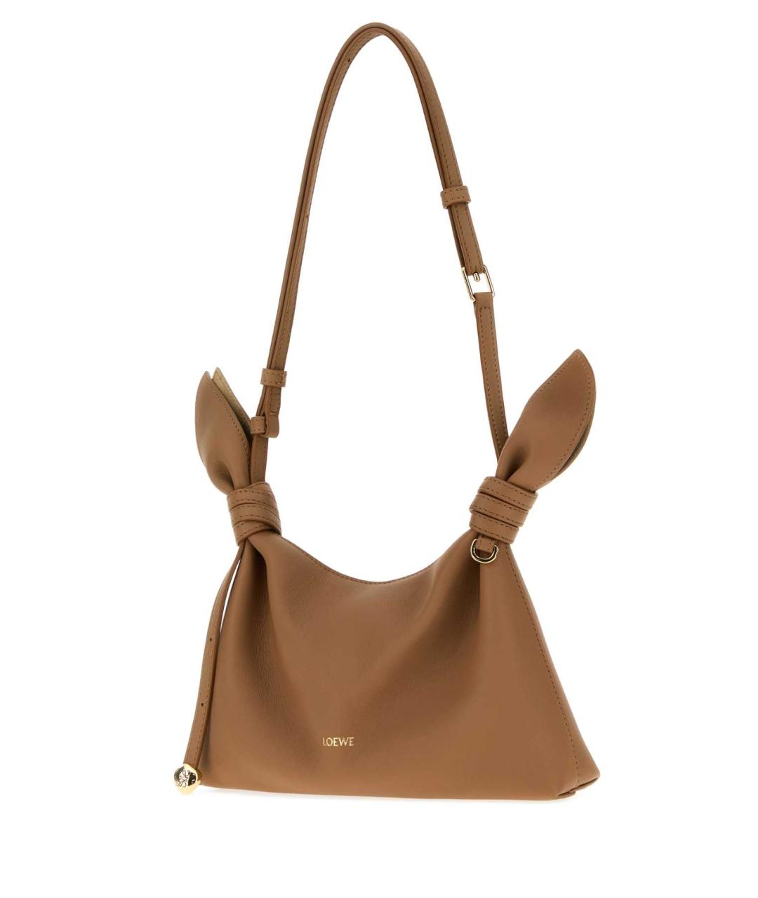 LOEWE Бежевая кожаная сумка через плечо, фото 2