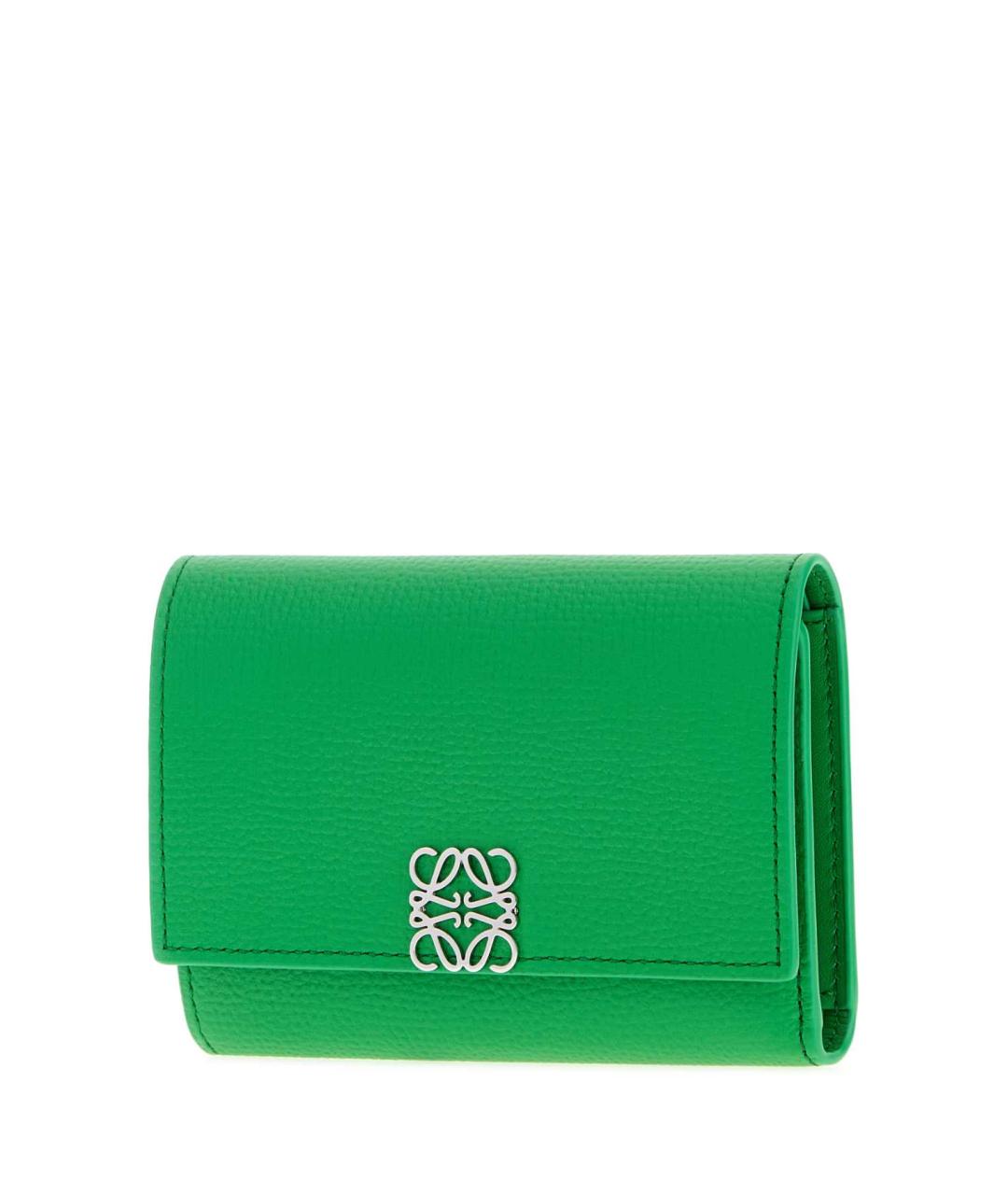 LOEWE Зеленый кожаный кошелек, фото 2