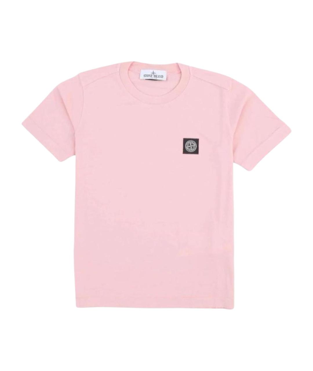 STONE ISLAND Розовая хлопковая детская футболка, фото 1