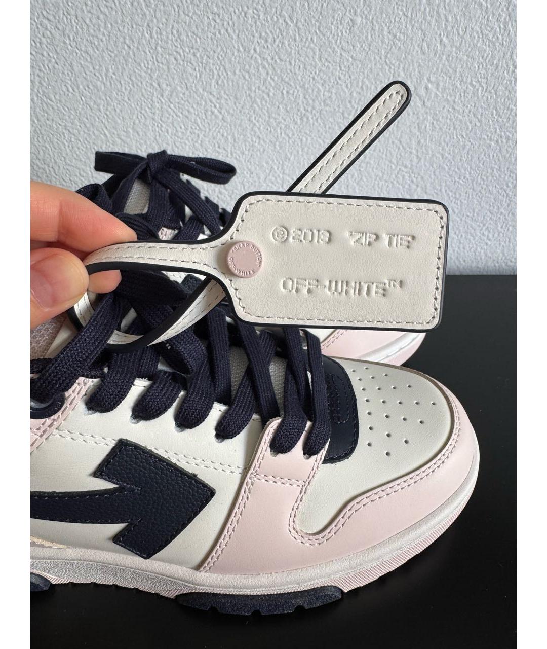 OFF-WHITE Мульти кожаные кеды, фото 5