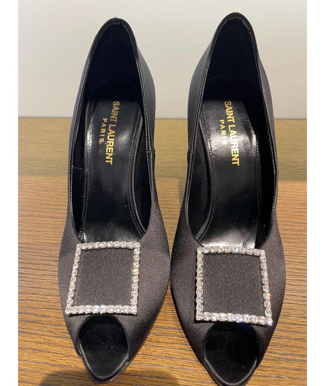 SAINT LAURENT Черные текстильные туфли, фото 3