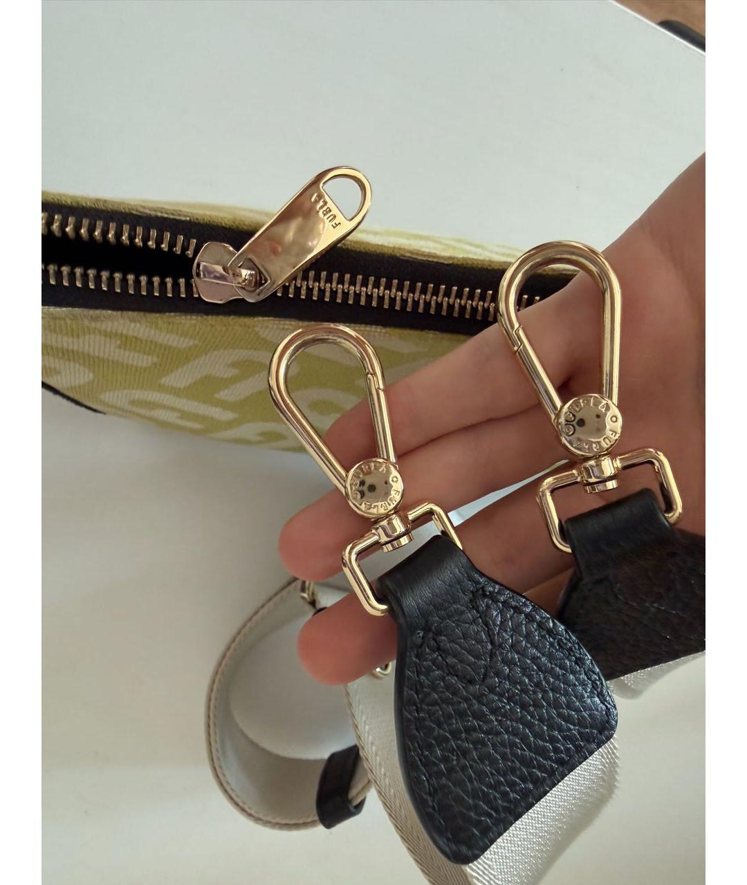 FURLA Желтая тканевая сумка через плечо, фото 6