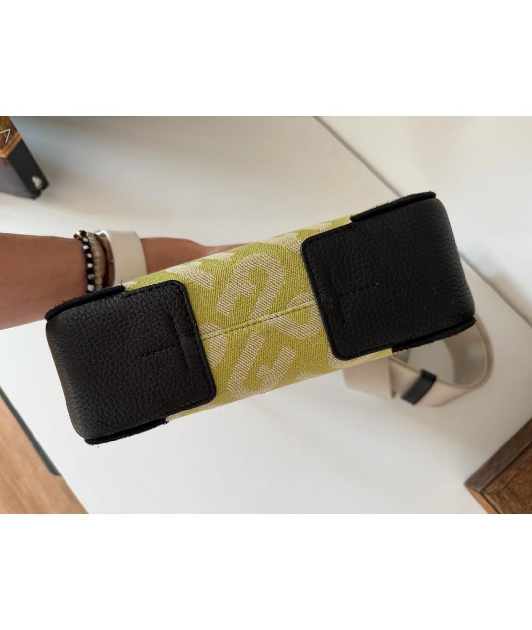 FURLA Желтая тканевая сумка через плечо, фото 5