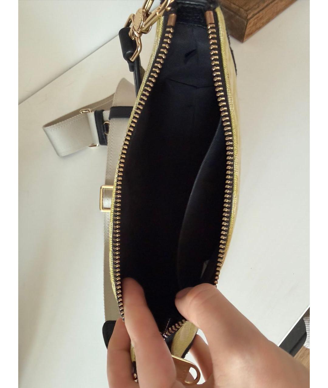 FURLA Желтая тканевая сумка через плечо, фото 4