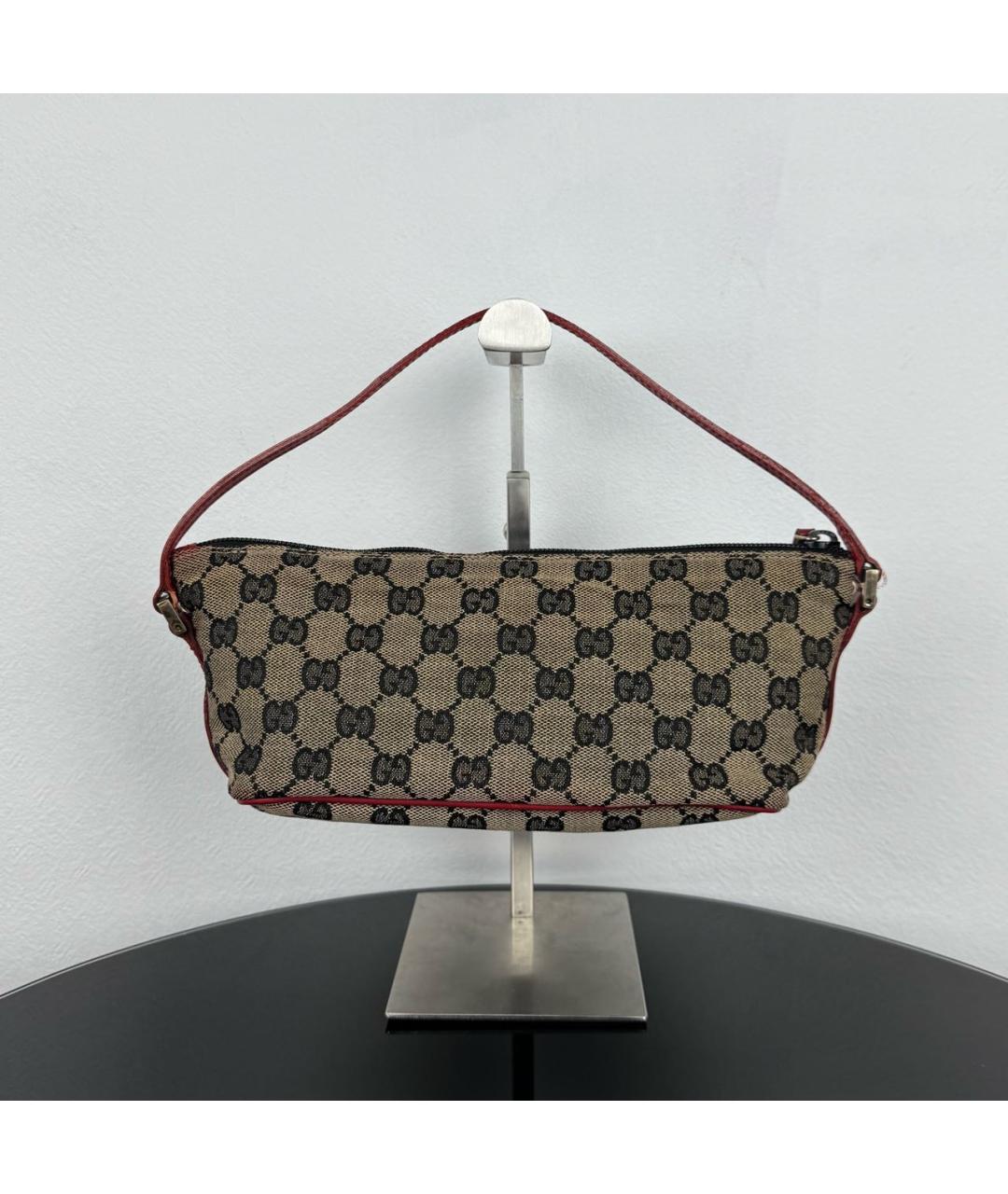 GUCCI Красная жаккардовая сумка с короткими ручками, фото 2