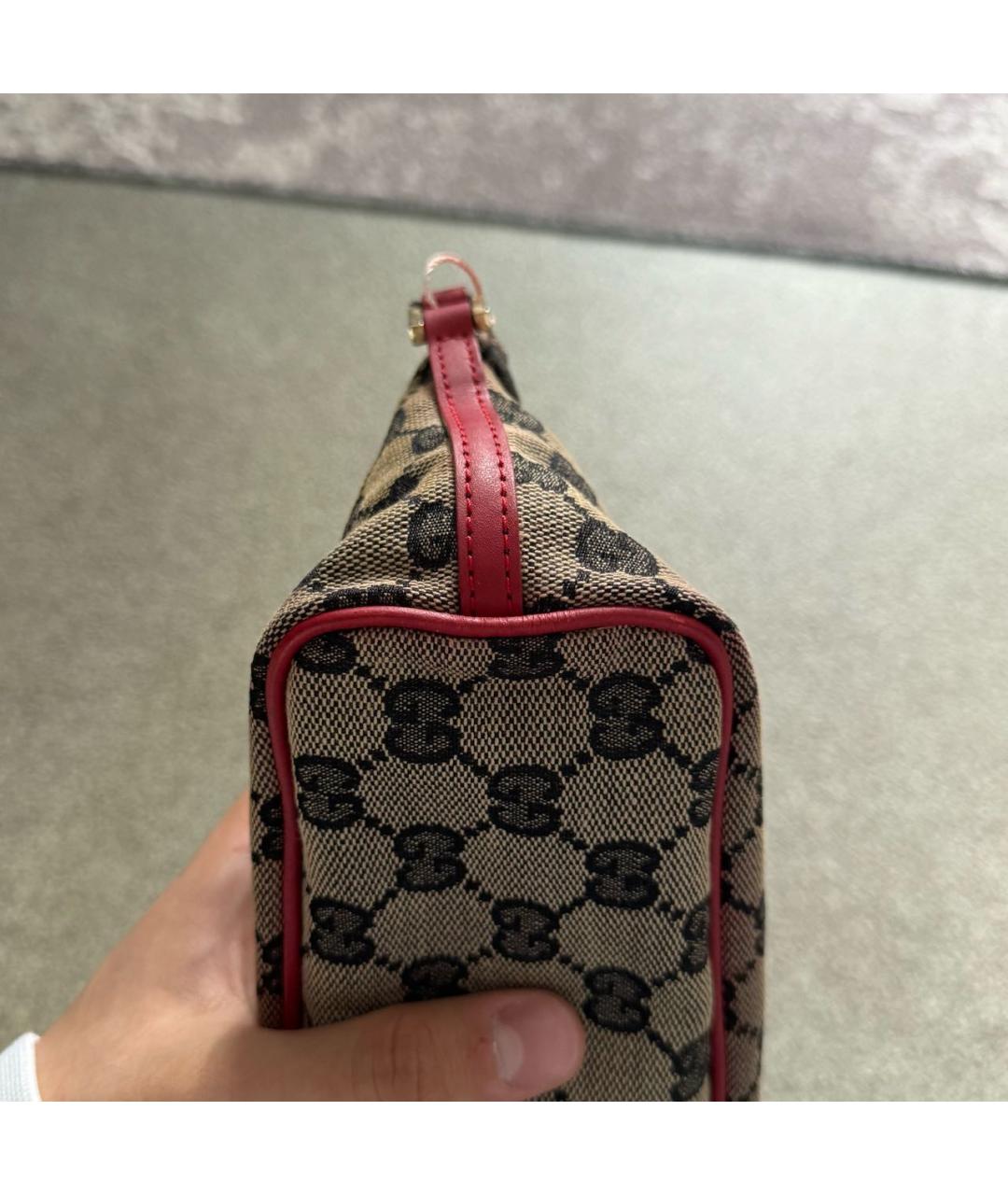 GUCCI Красная жаккардовая сумка с короткими ручками, фото 7