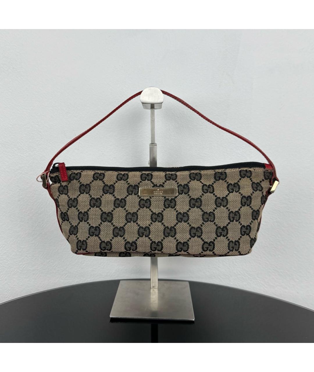 GUCCI Красная жаккардовая сумка с короткими ручками, фото 9