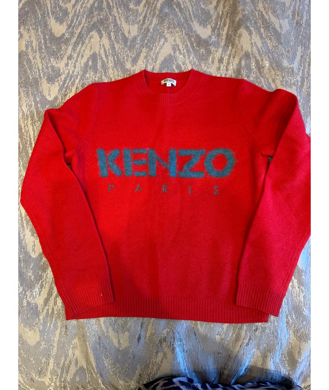 KENZO Красный шерстяной джемпер / свитер, фото 5