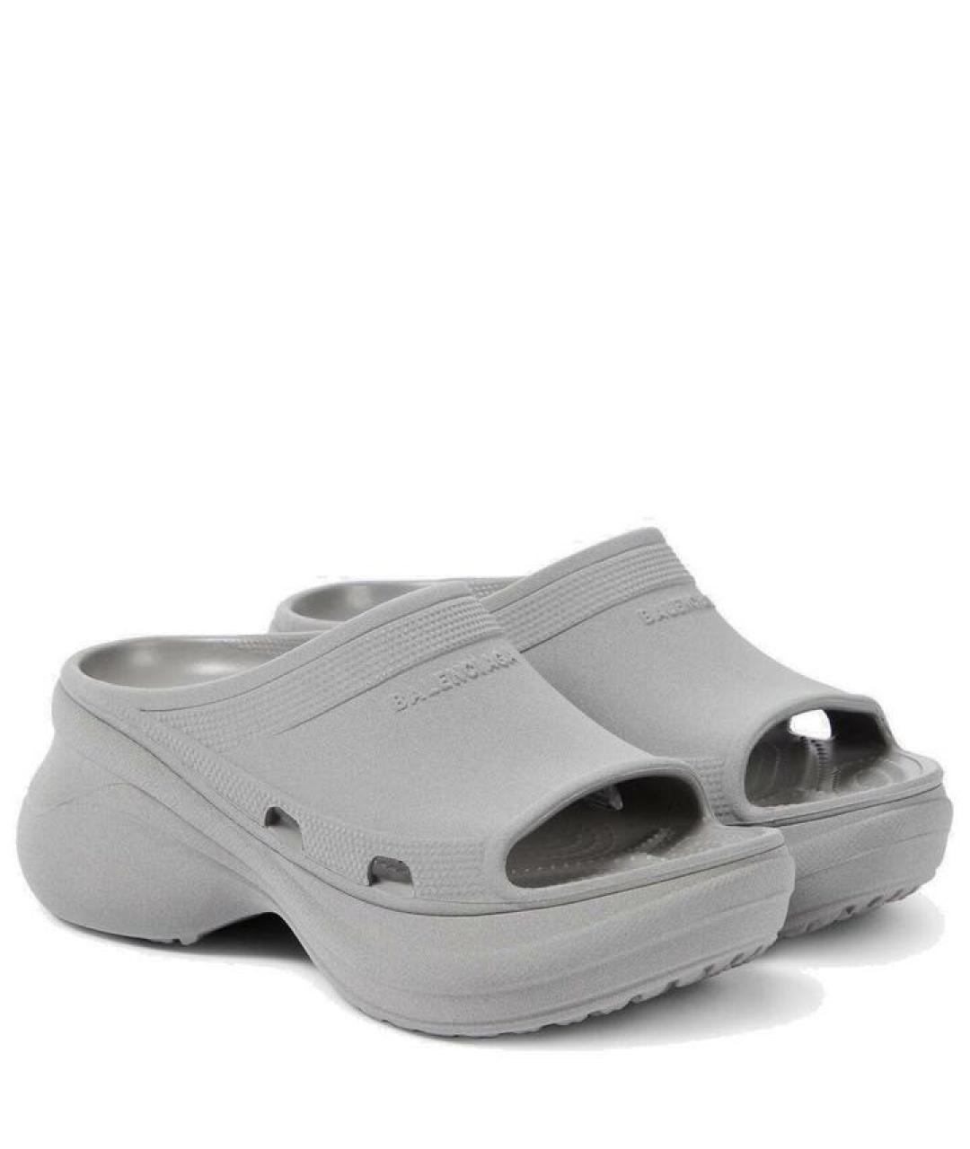 BALENCIAGA Серые шлепанцы, фото 2