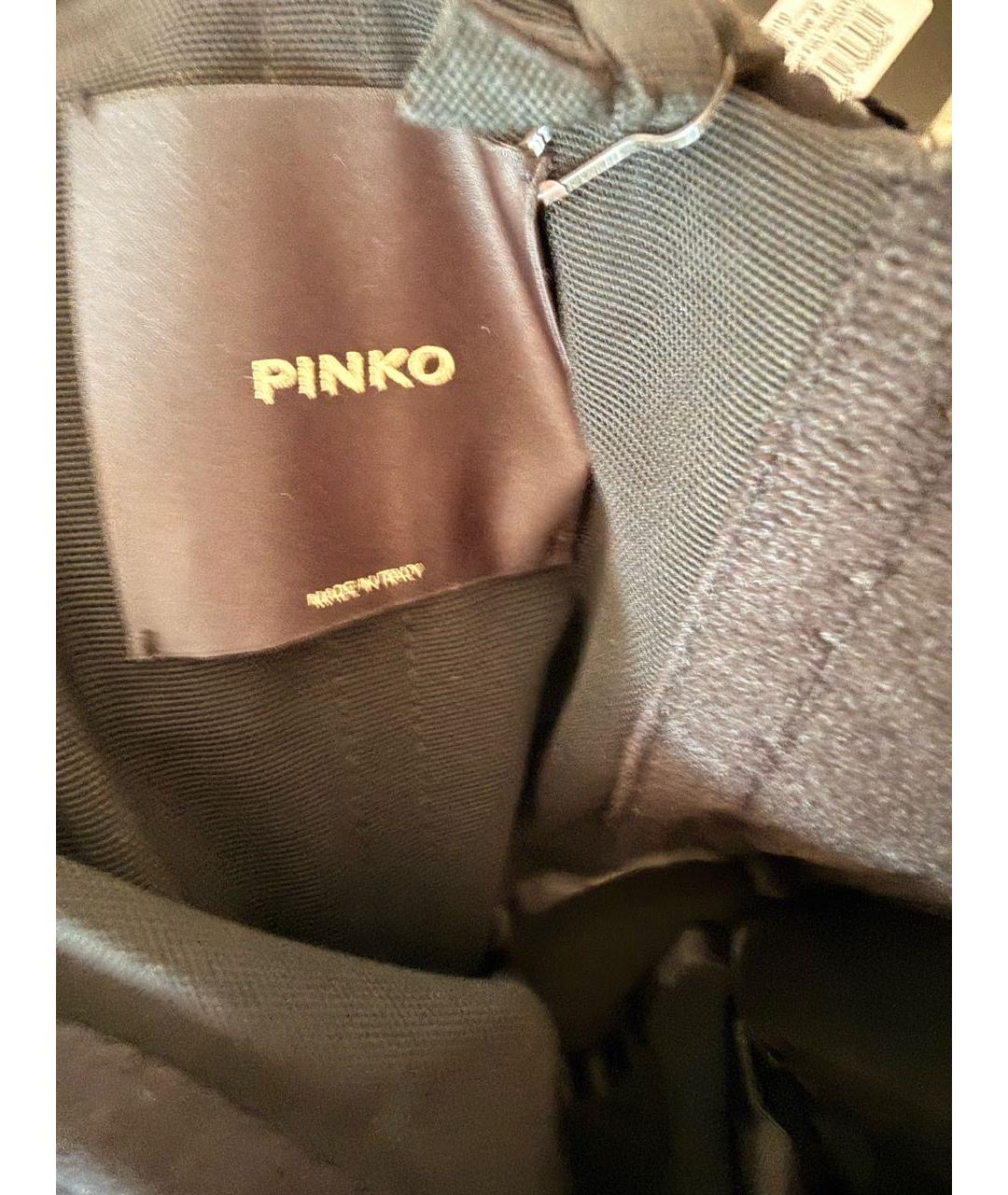 PINKO Черное полиэстеровое вечернее платье, фото 5