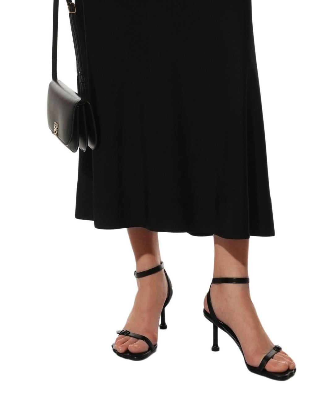 BALENCIAGA Черные кожаные босоножки, фото 5