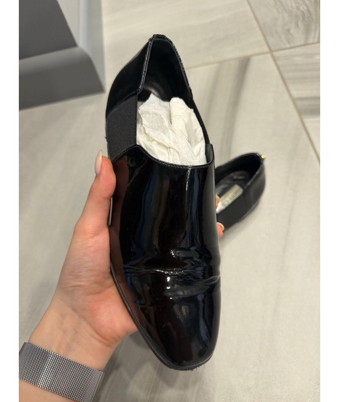JIMMY CHOO Черные лоферы из лакированной кожи, фото 6