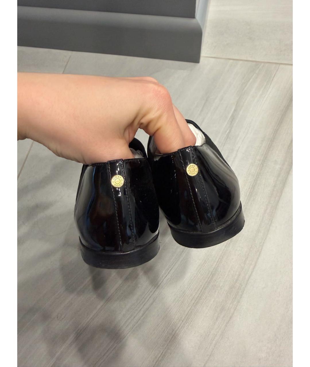 JIMMY CHOO Черные лоферы из лакированной кожи, фото 4