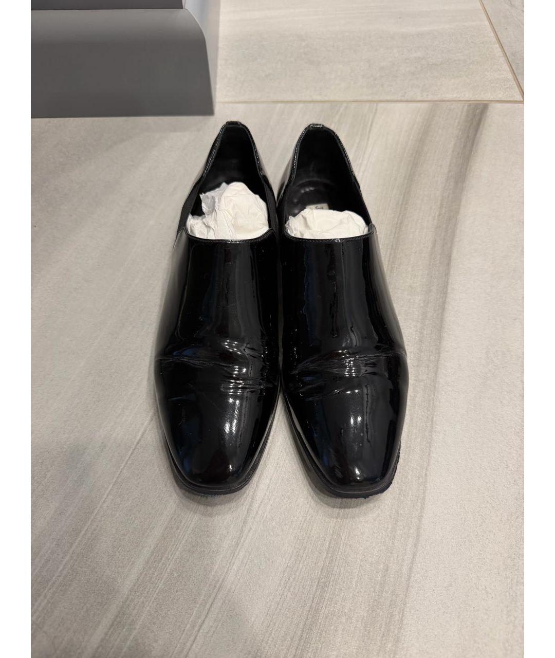 JIMMY CHOO Черные лоферы из лакированной кожи, фото 2