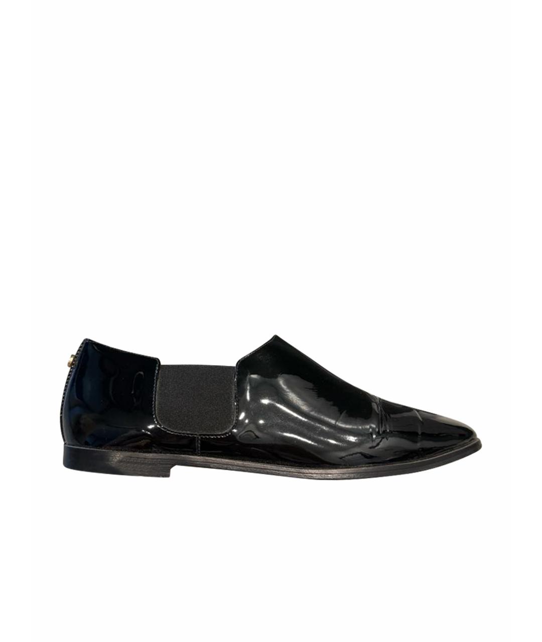 JIMMY CHOO Черные лоферы из лакированной кожи, фото 1
