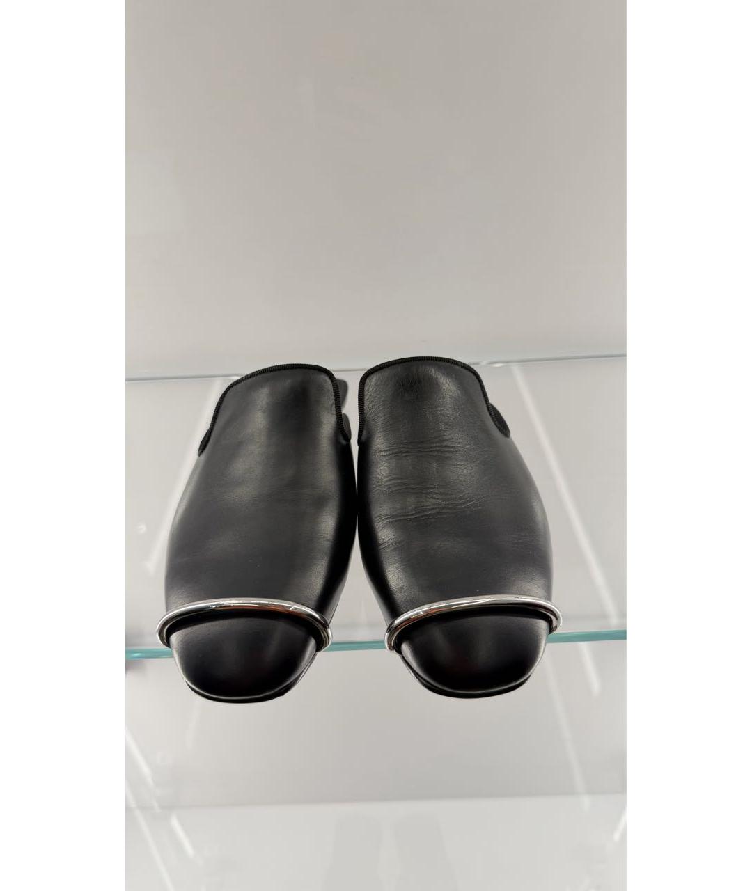 ALEXANDER WANG Черные кожаные мюли, фото 2