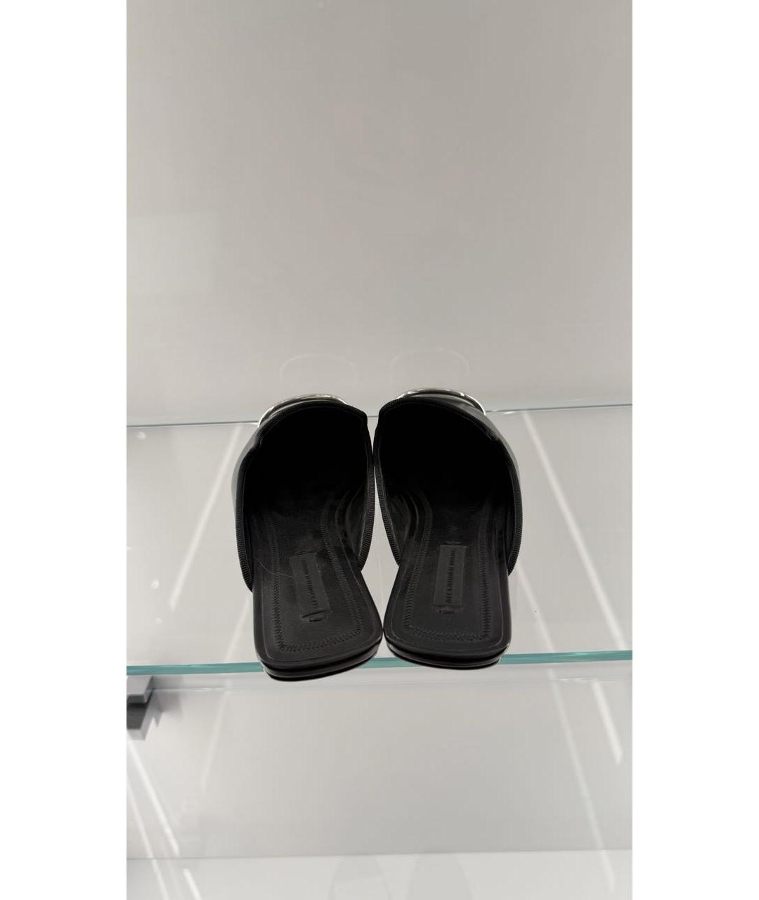 ALEXANDER WANG Черные кожаные мюли, фото 4