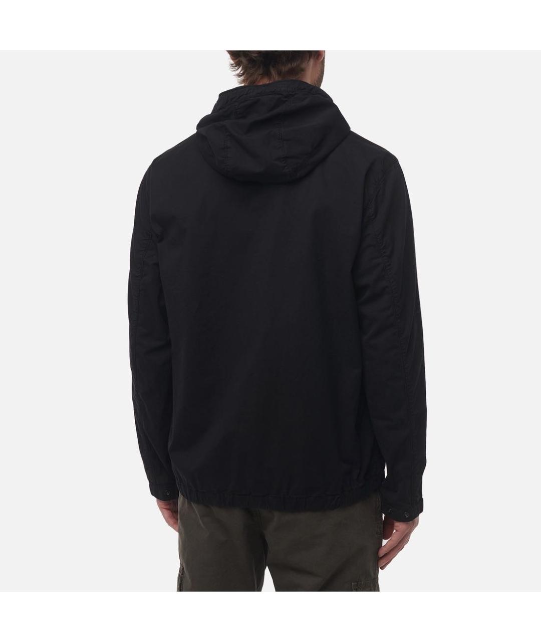 STONE ISLAND Черная хлопковая куртка, фото 5