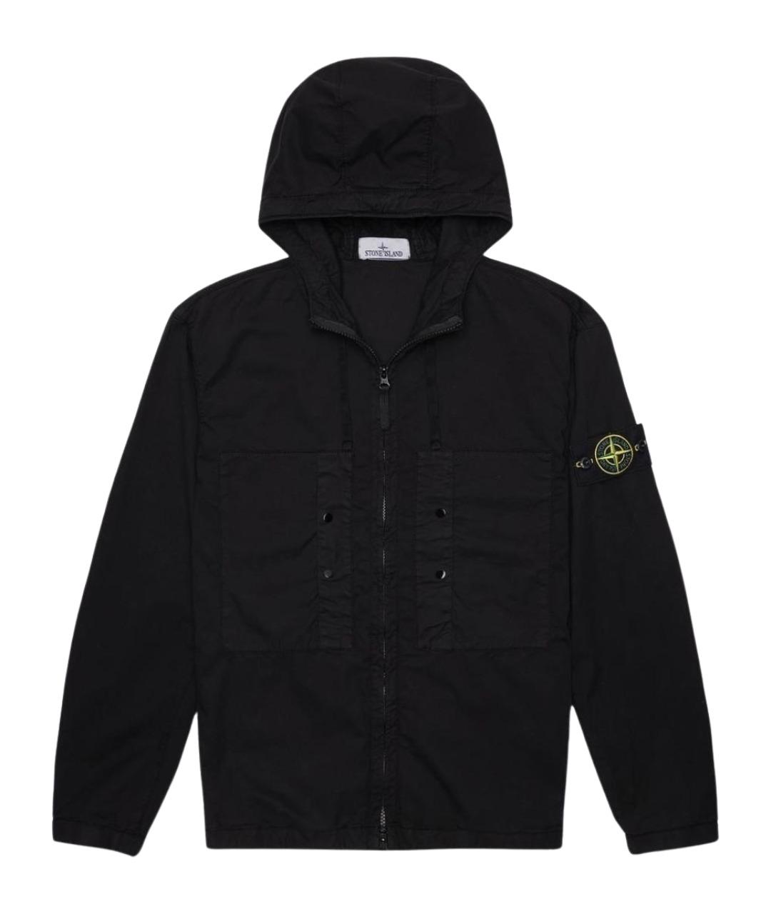 STONE ISLAND Черная хлопковая куртка, фото 1