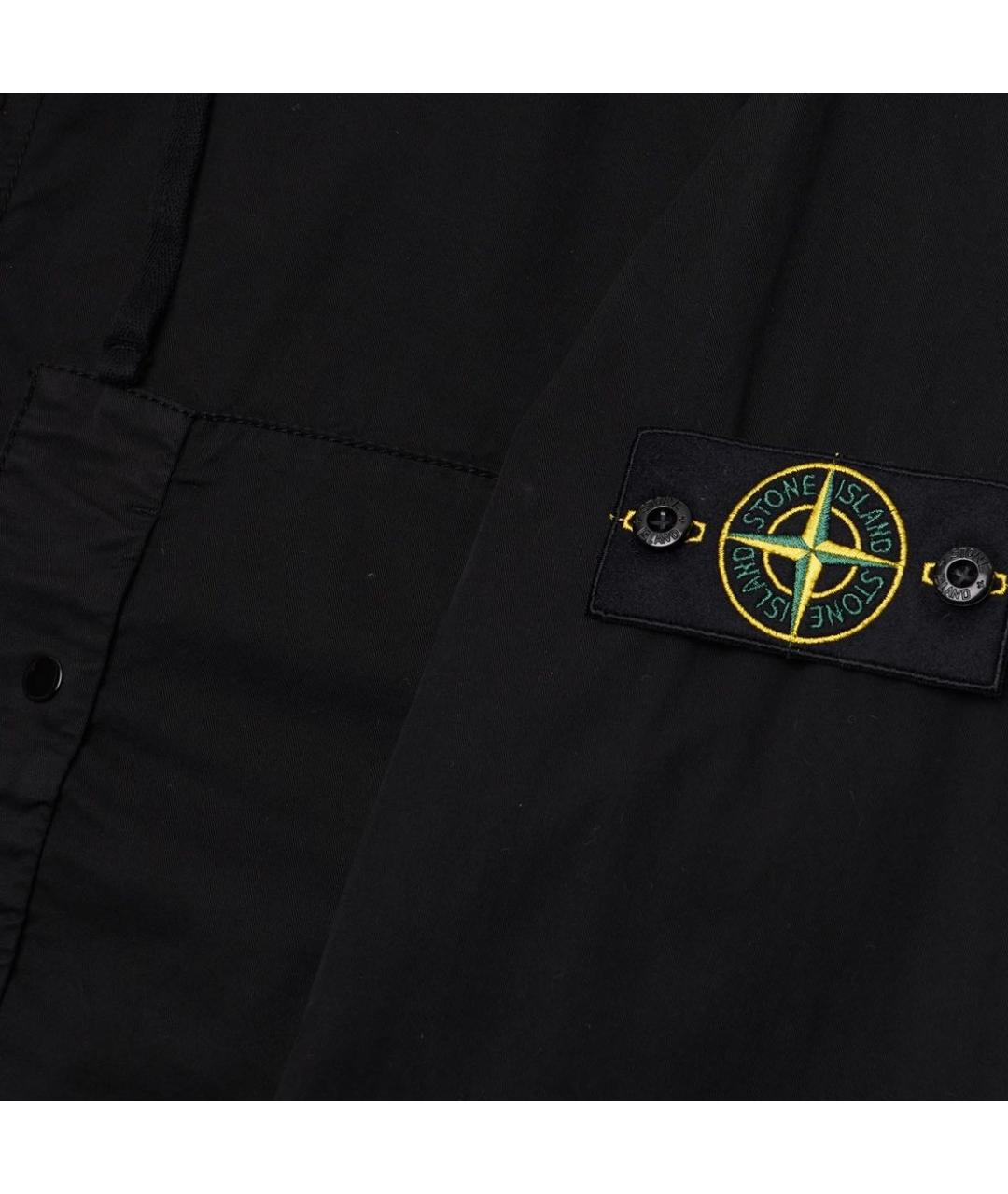 STONE ISLAND Черная хлопковая куртка, фото 4