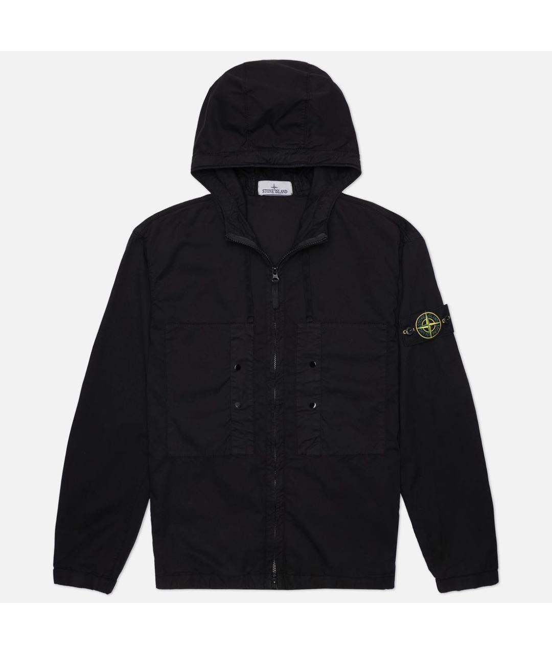 STONE ISLAND Черная хлопковая куртка, фото 6