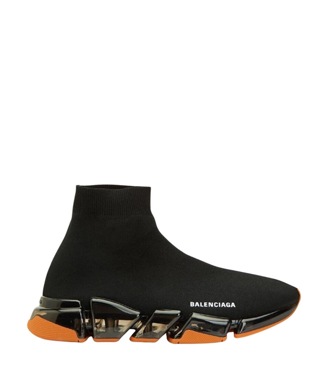 BALENCIAGA Черные текстильные высокие кроссовки / кеды, фото 1