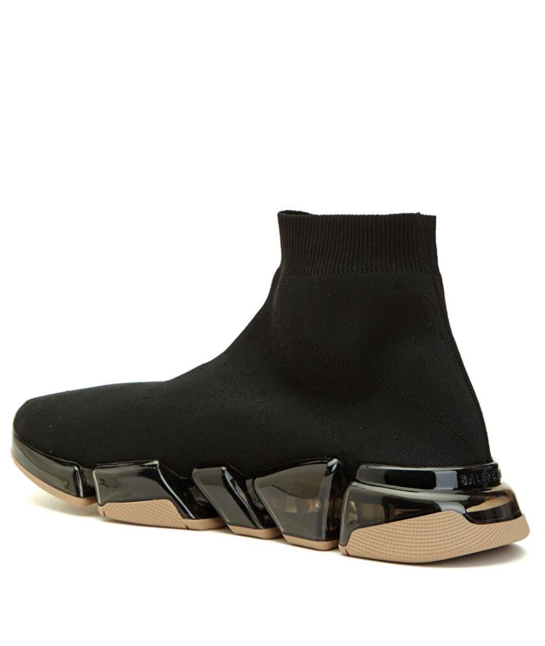 BALENCIAGA Черные текстильные высокие кроссовки / кеды, фото 4