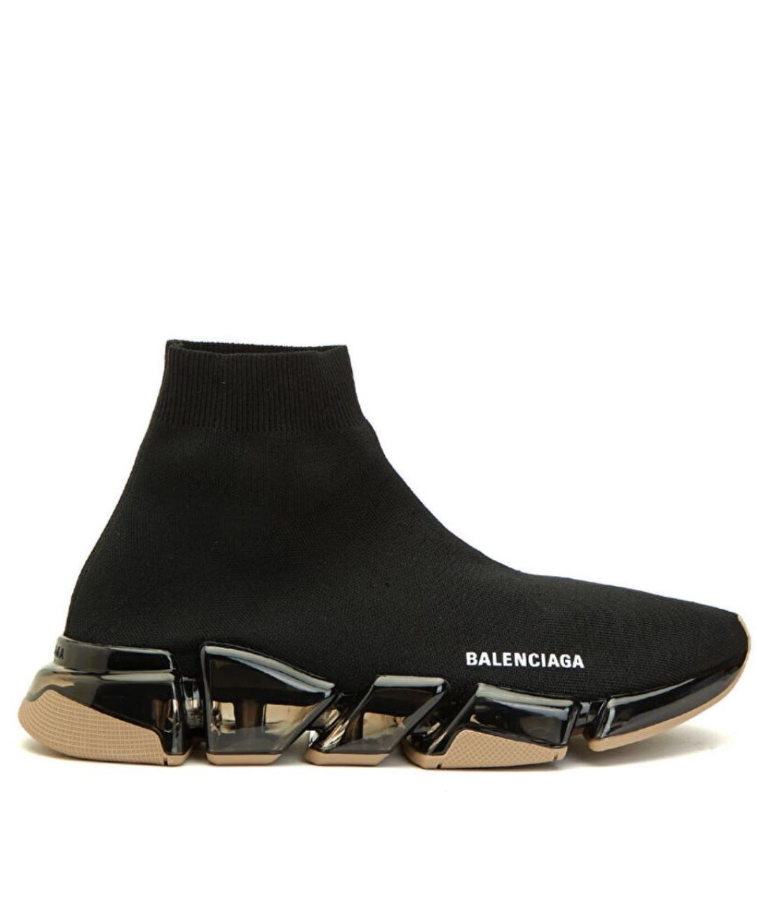 BALENCIAGA Черные текстильные высокие кроссовки / кеды, фото 1