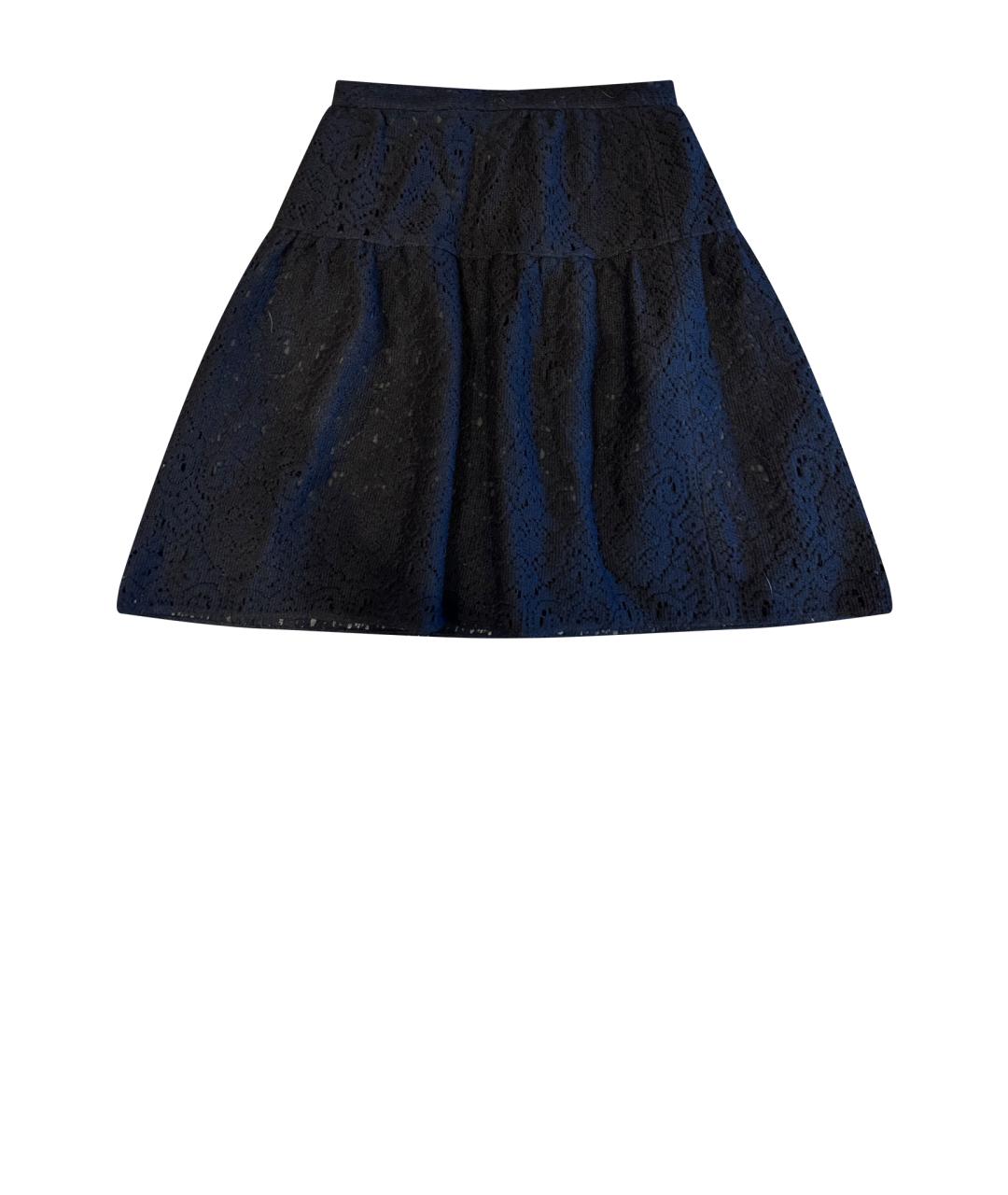 DOLCE&GABBANA Черная шерстяная юбка мини, фото 5