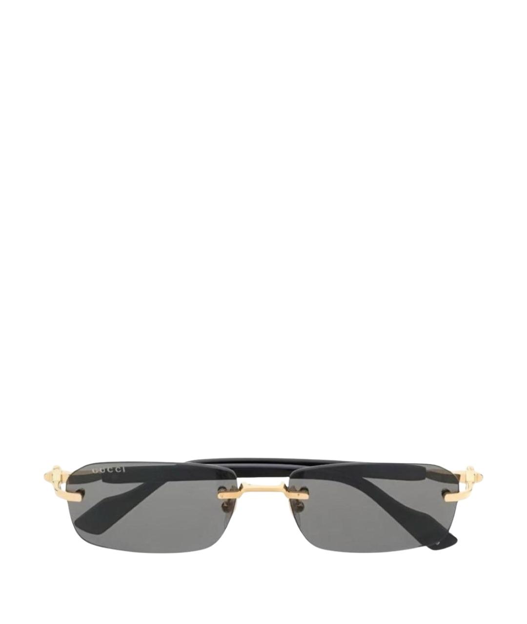 GUCCI Антрацитовые пластиковые солнцезащитные очки, фото 1