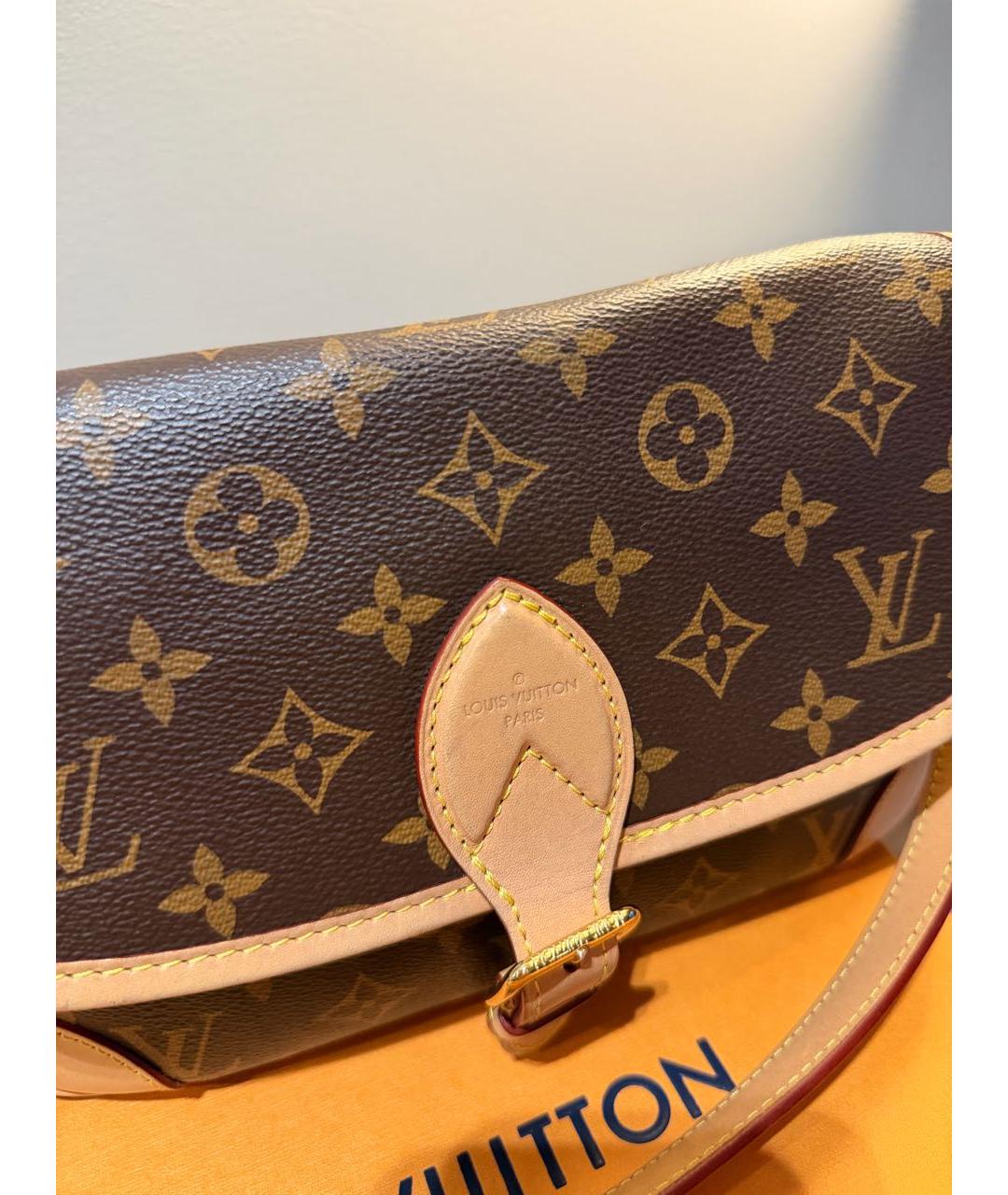 LOUIS VUITTON Коричневая сумка через плечо из канвы, фото 8