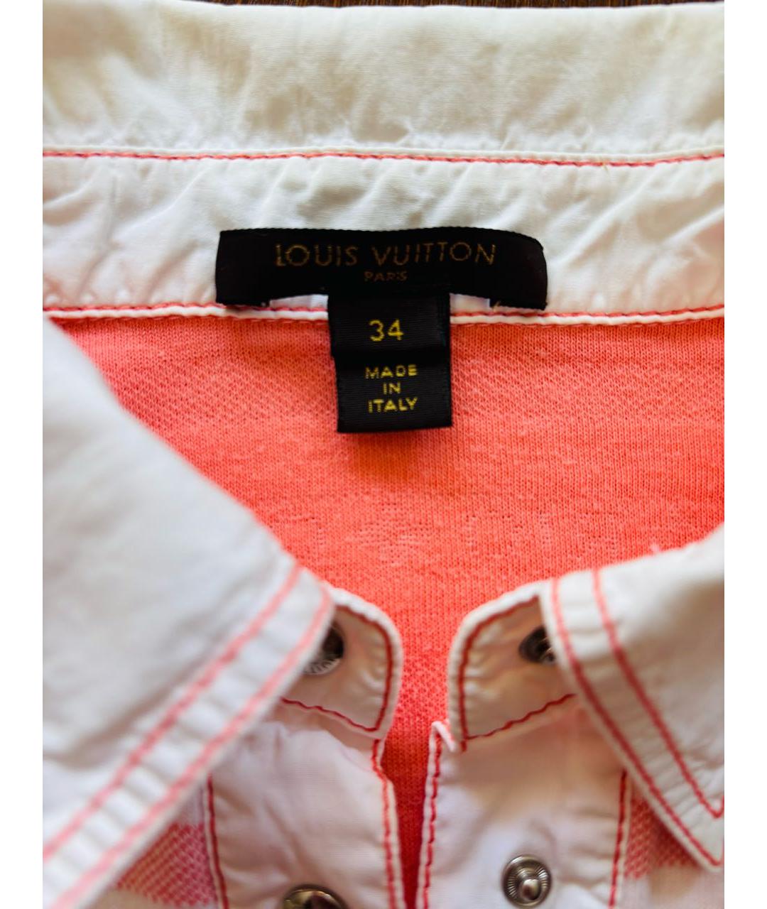 LOUIS VUITTON Оранжевая хлопковая футболка, фото 4