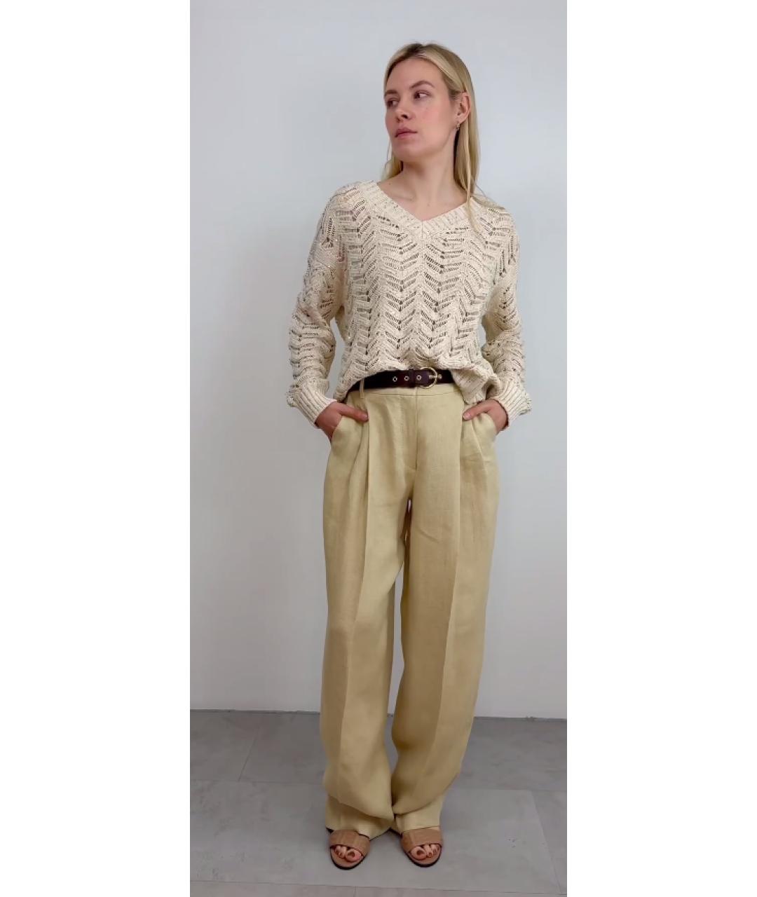 MAX MARA Бежевый хлопковый джемпер / свитер, фото 3