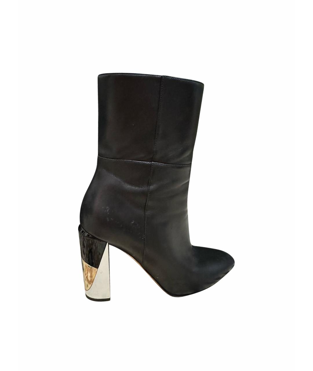 JIMMY CHOO Черные кожаные ботильоны, фото 1