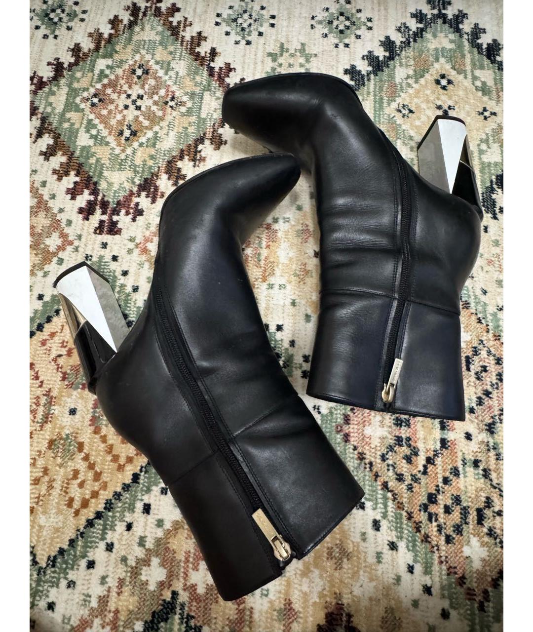 JIMMY CHOO Черные кожаные ботильоны, фото 4