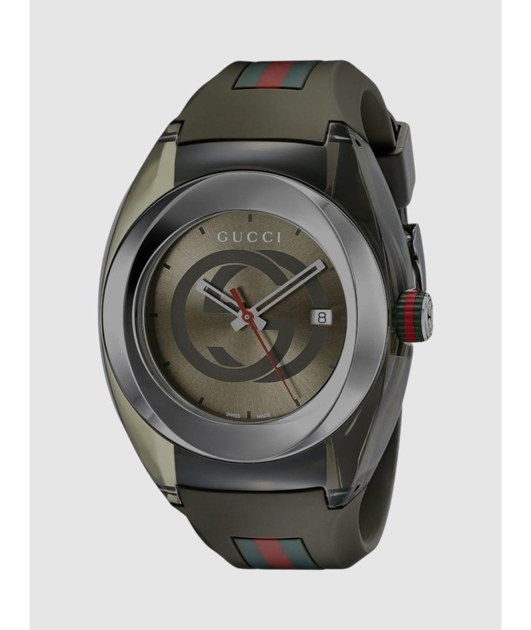 GUCCI Хаки стальные часы, фото 6