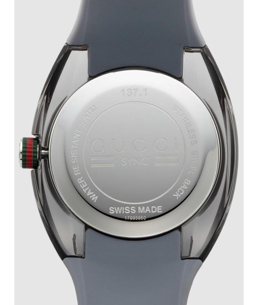 GUCCI Серые стальные часы, фото 4