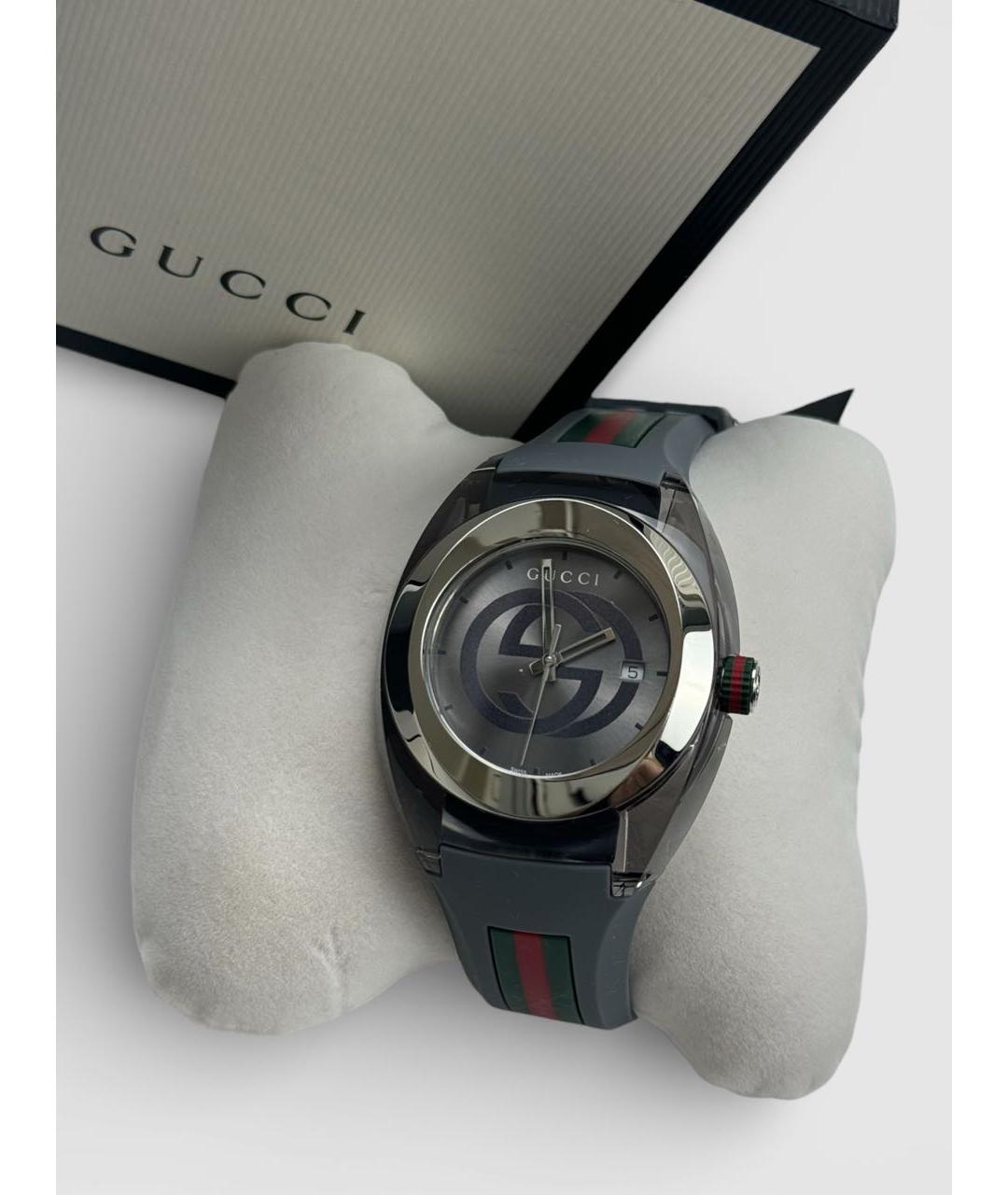 GUCCI Серые стальные часы, фото 3