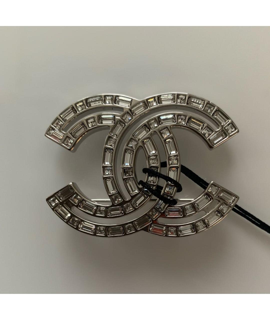 CHANEL Серебряная металлическая булавка / брошь, фото 2