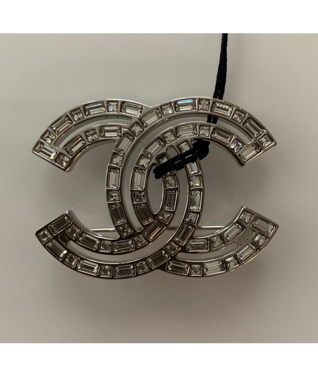 CHANEL Серебряная металлическая булавка / брошь, фото 5