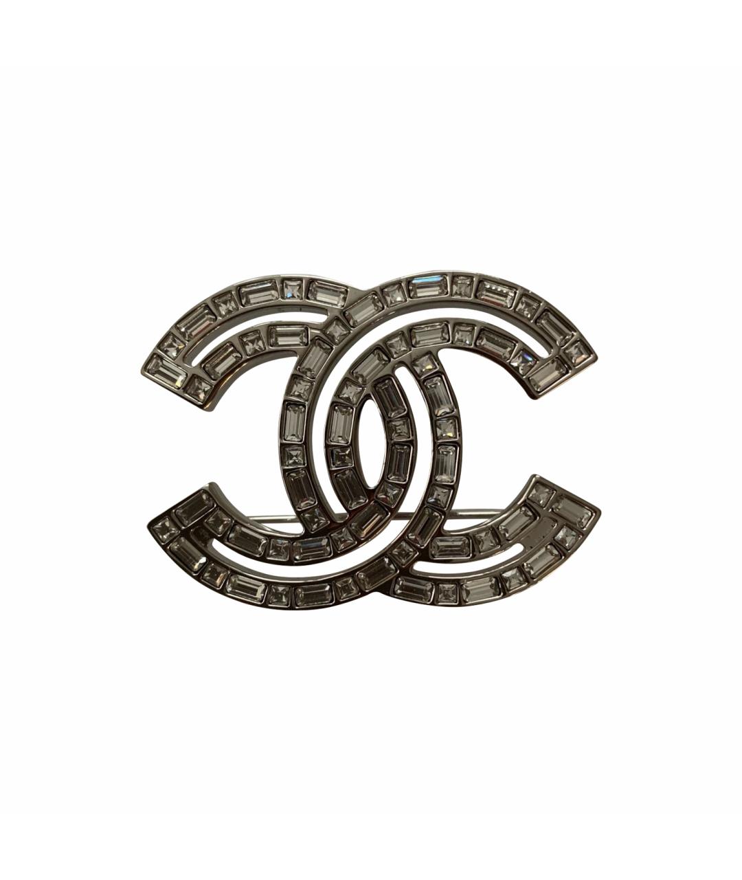 CHANEL Серебряная металлическая булавка / брошь, фото 1