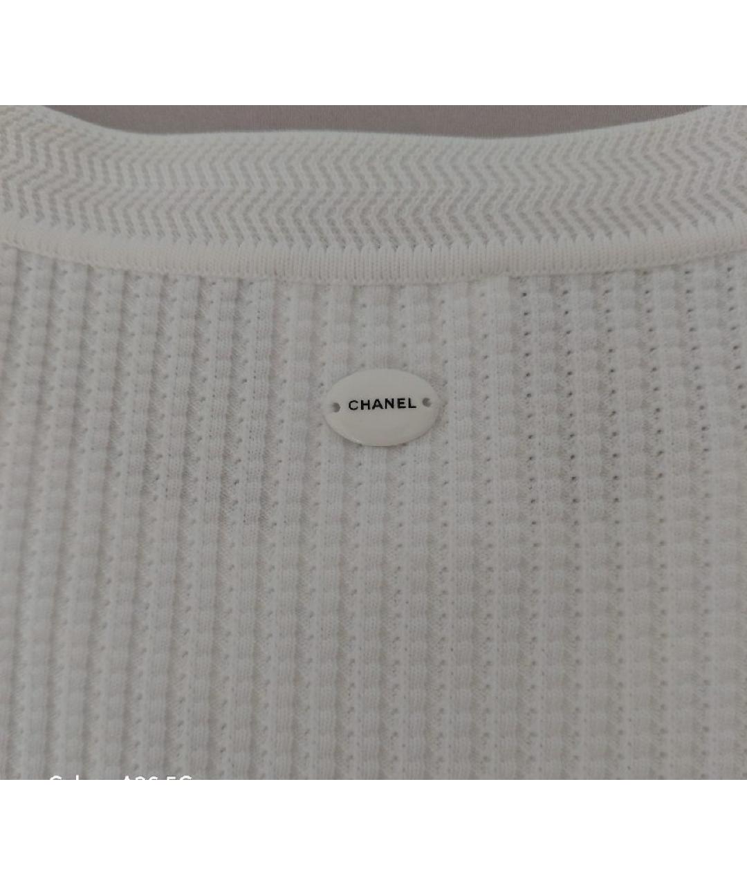 CHANEL Белое полиамидовое повседневное платье, фото 3