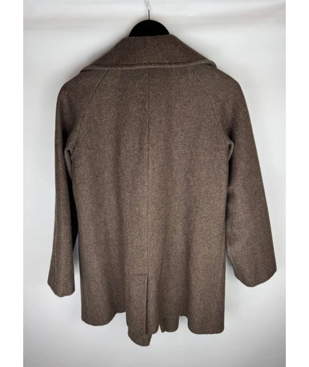 YOHJI YAMAMOTO Коричневое хлопковое пальто, фото 3