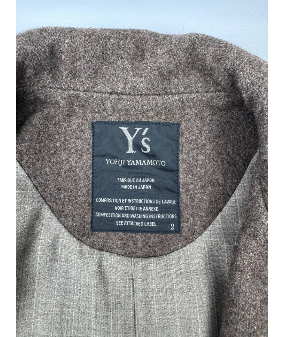 YOHJI YAMAMOTO Коричневое хлопковое пальто, фото 5