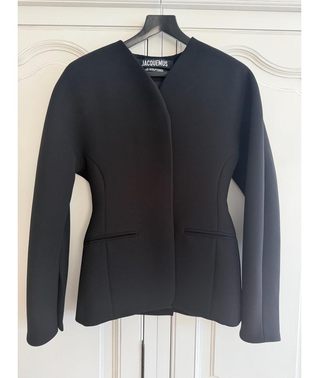 JACQUEMUS Черный вискозный костюм с брюками, фото 2