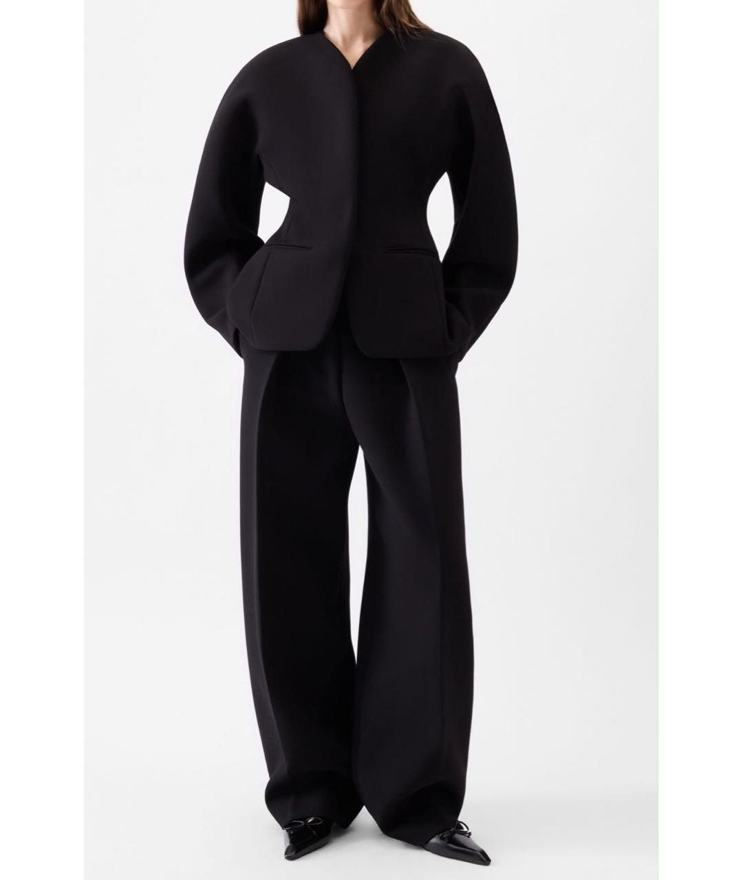 JACQUEMUS Черный вискозный костюм с брюками, фото 8