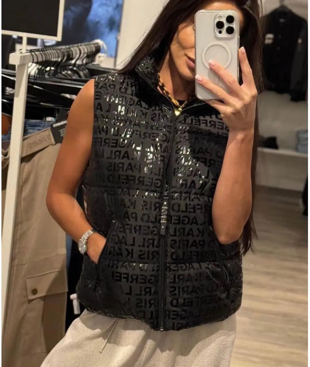 KARL LAGERFELD Черный жилет, фото 2