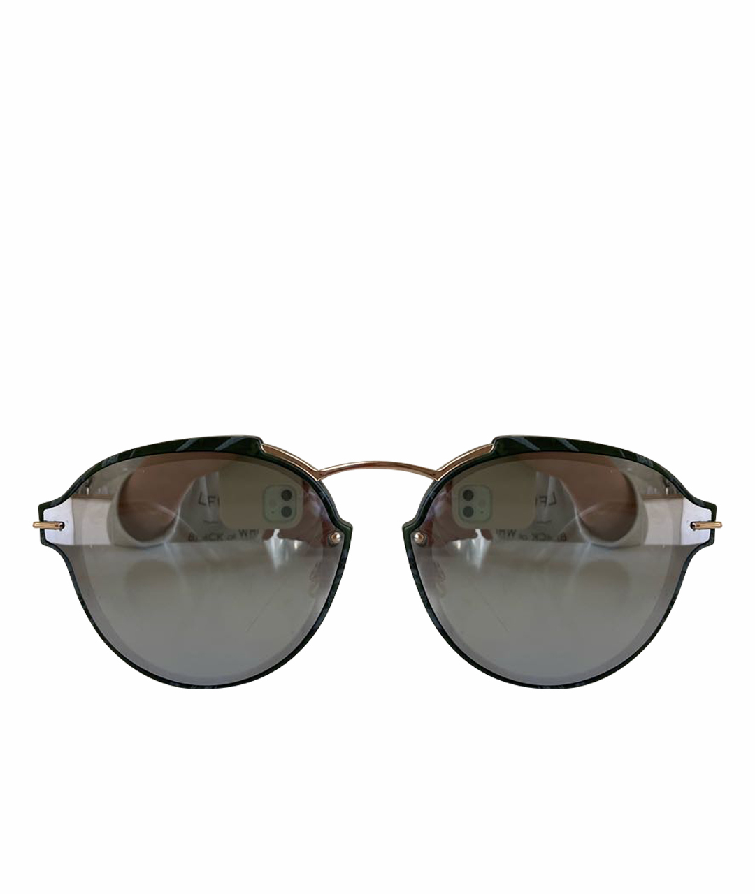 CHRISTIAN DIOR Серебряные пластиковые солнцезащитные очки, фото 1