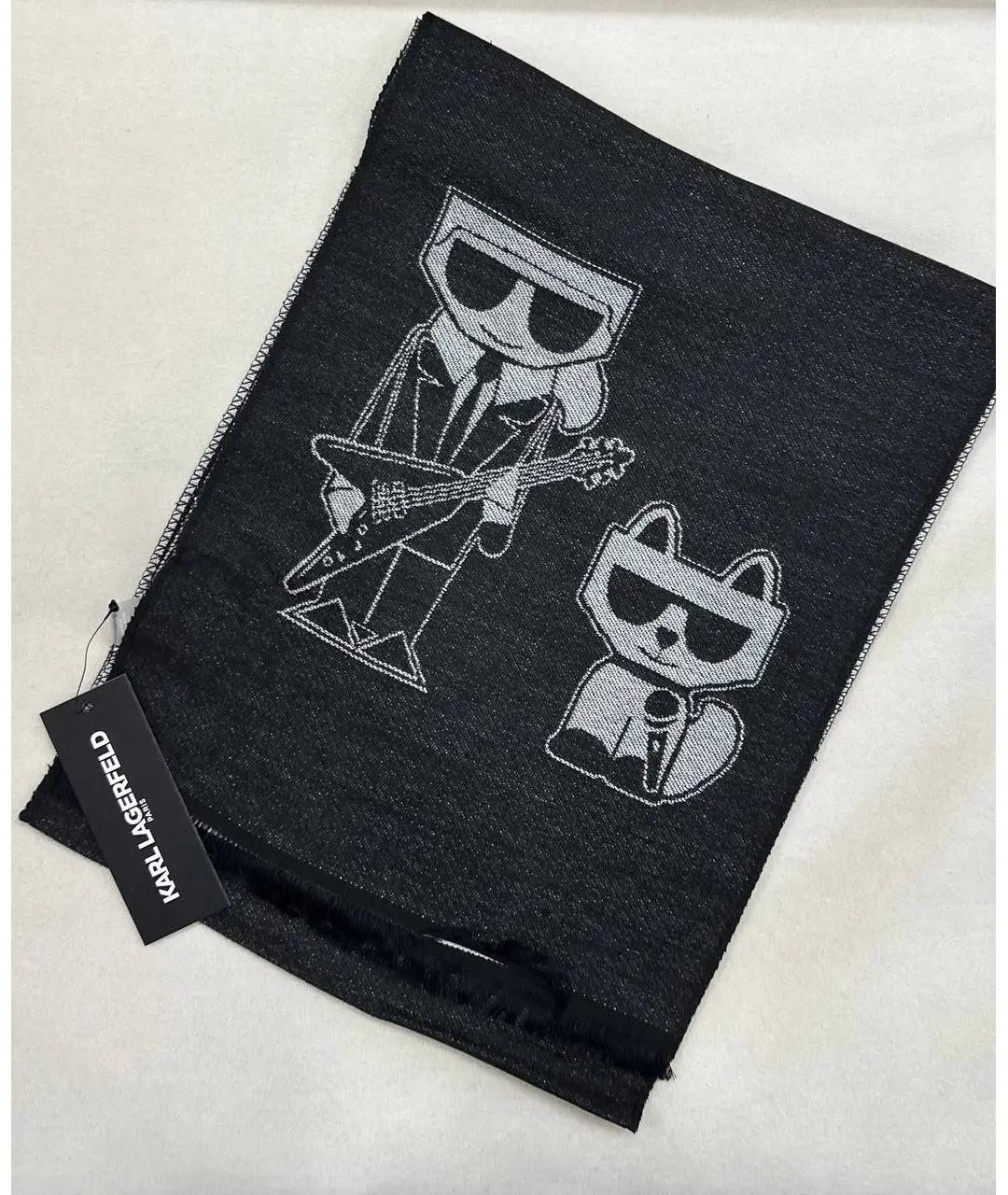 KARL LAGERFELD Черная синтетическая шапка, фото 2
