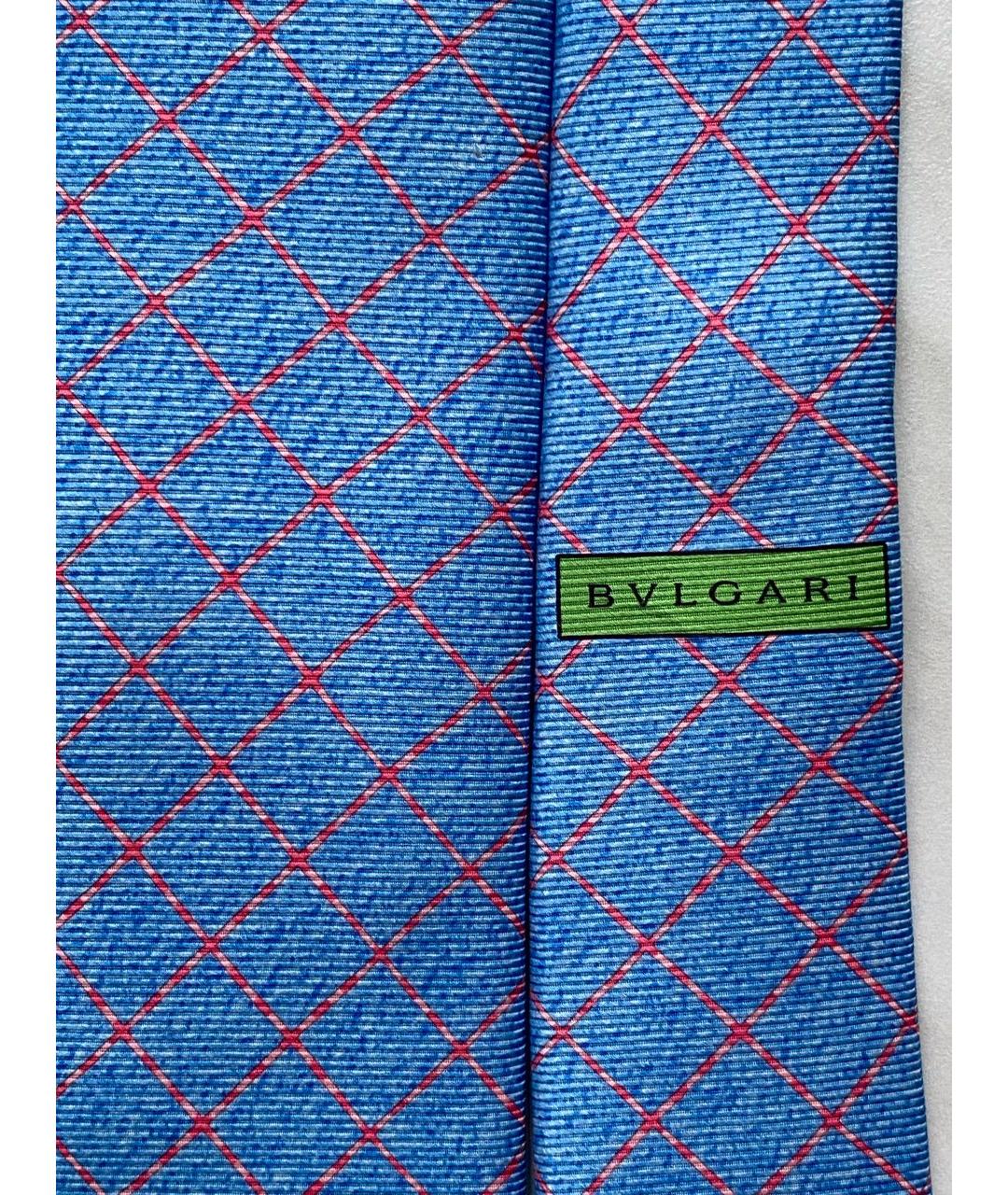 BVLGARI Синий шелковый галстук, фото 7